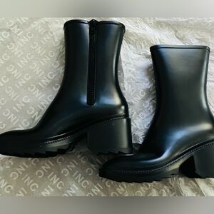 INC International Concepts Women's Black Mid-Calf Rain boots.